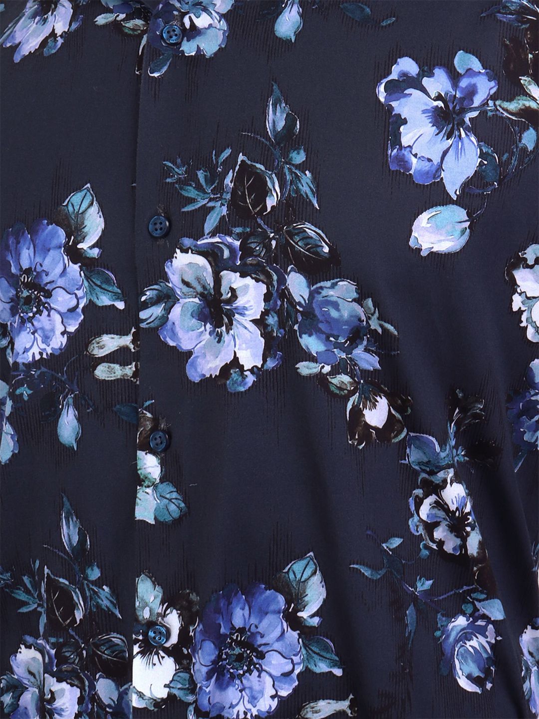 Abstract Printed Spread Collar Slim Fit Cotton Shirt - Image 6
