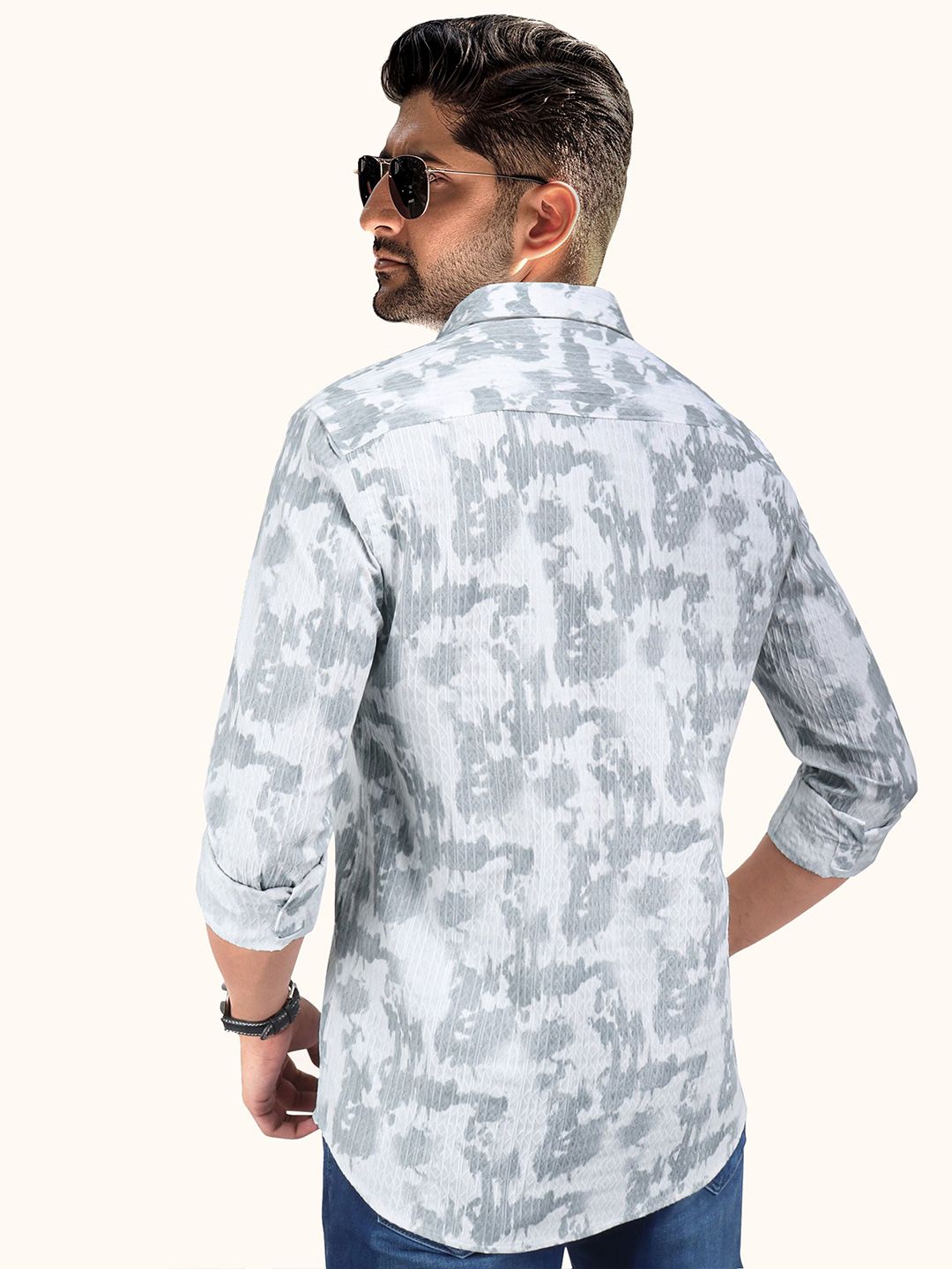 Men Regular Fit Graphic Casual Shirt - Image 4
