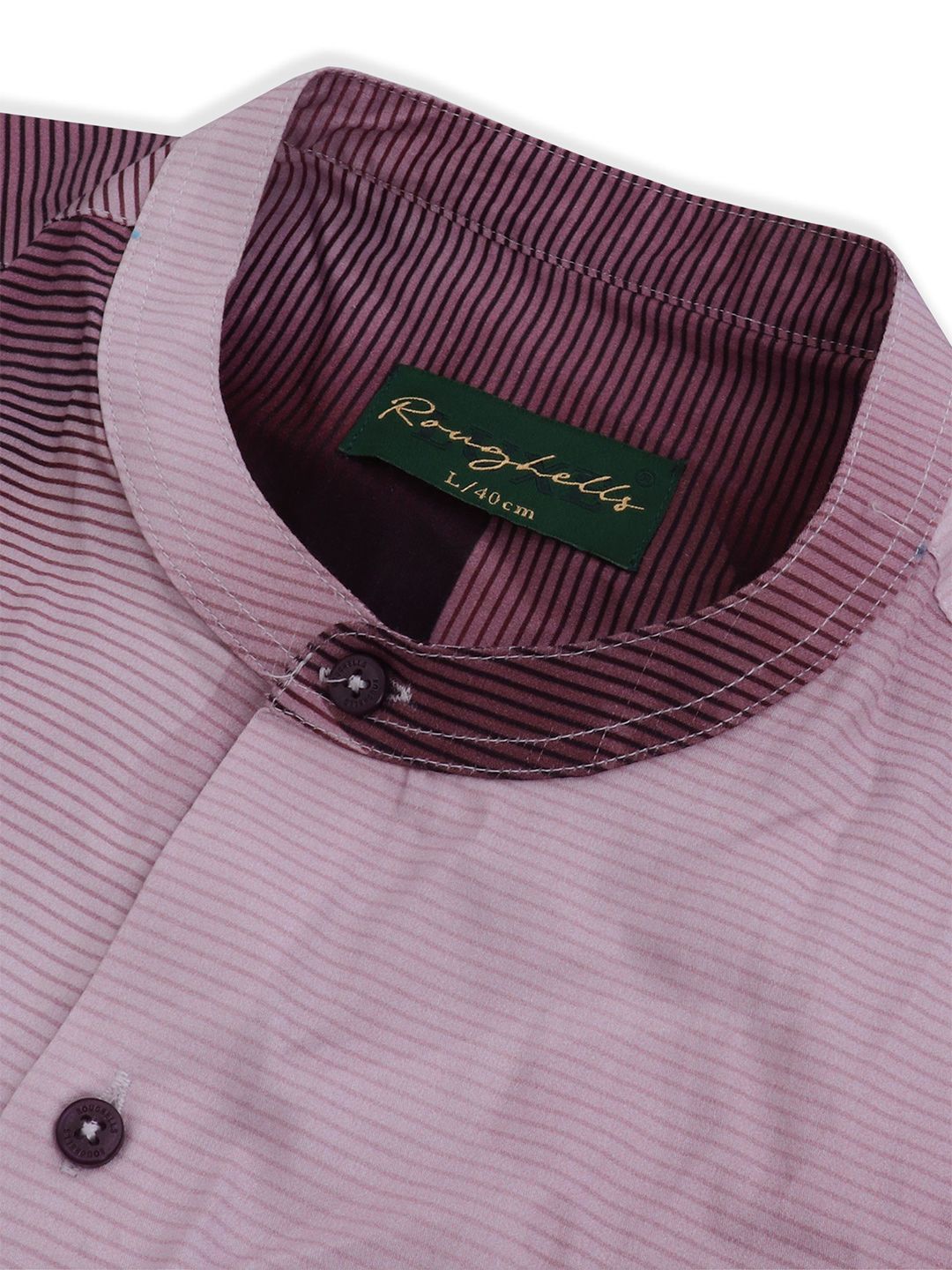 Men Slim Fit Abstract Printed Mandarin Collar Cotton Casual Shirt