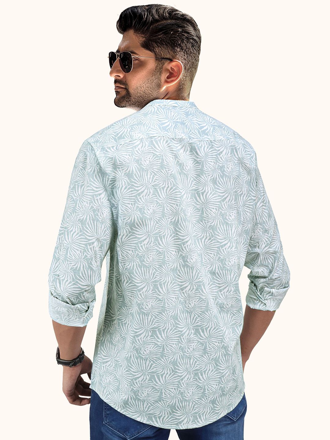 Men Slim Fit Floral Opaque Printed Casual Shirt