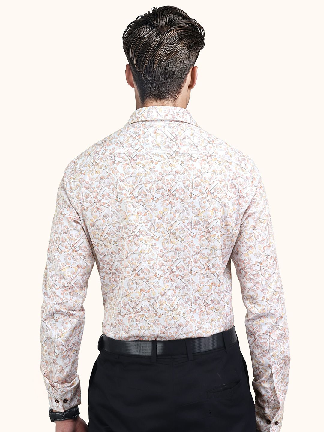 Men Slim Fit Floral Printed Casual Shirt